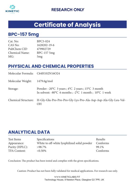 COA PEPTIDES BCP157-1