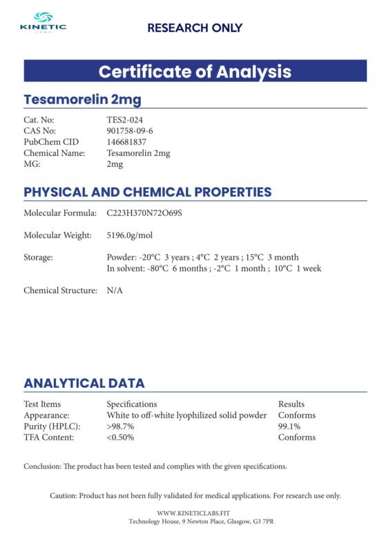 COA PEPTIDES Tesamorelin-1